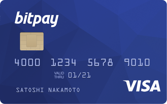 Bitpay card aspetto