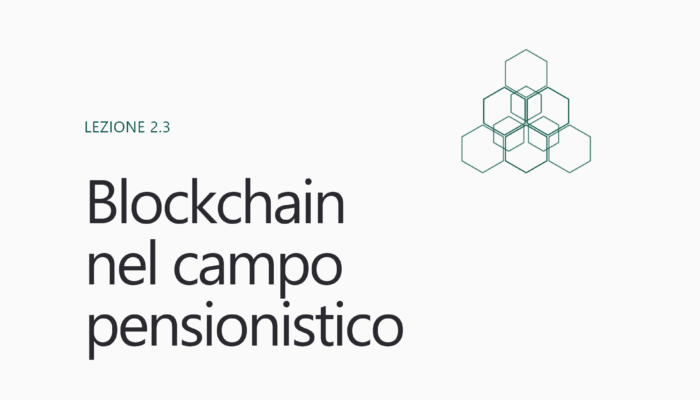 Blockchain nel campo pensionistico