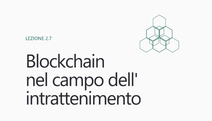 Blockchain nel campo dell’intrattenimento