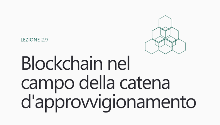 Blockchain nel campo della catena d'approvvigionamento