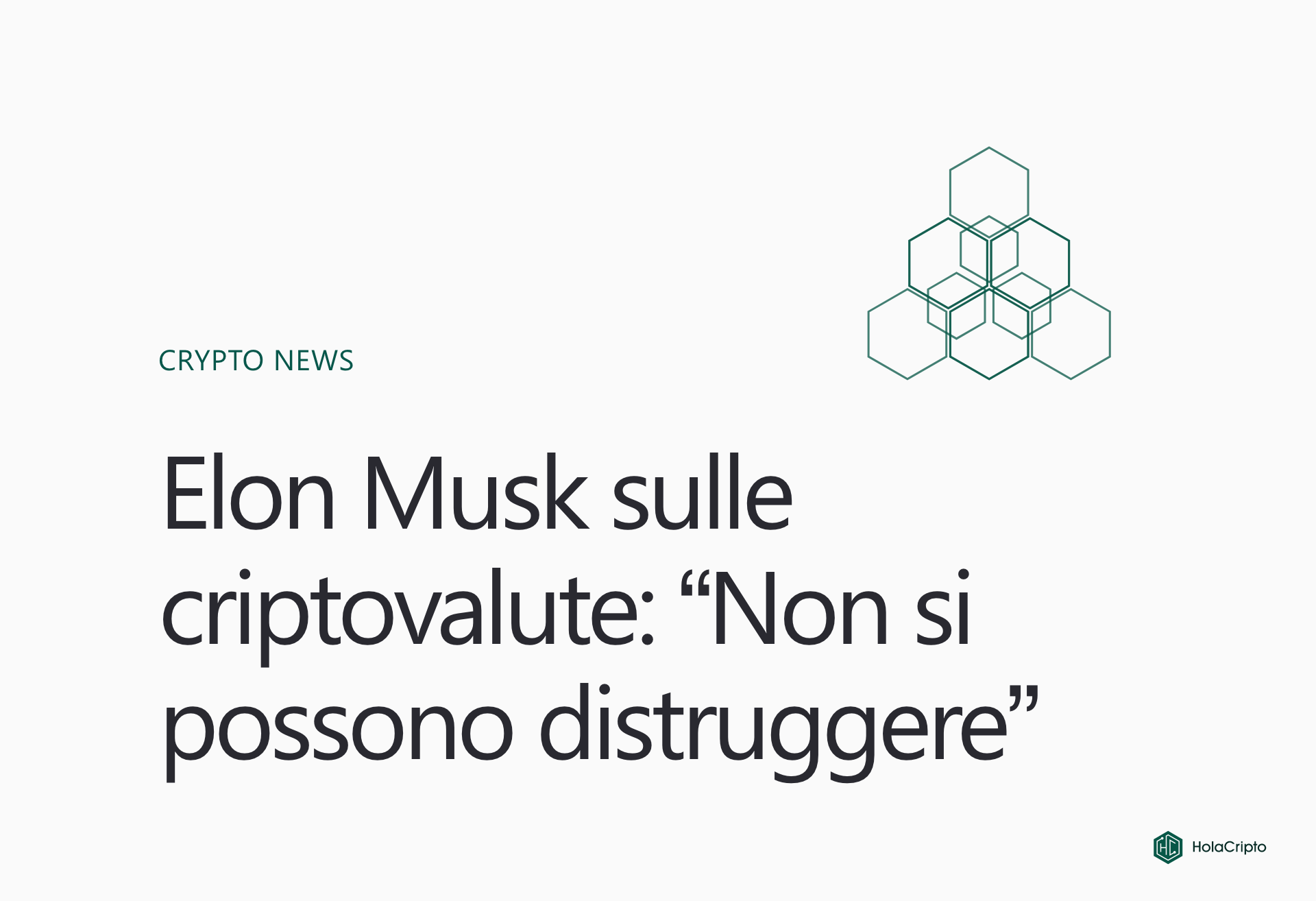 Elon Musk sulle criptovalute: “Non si possono distruggere”