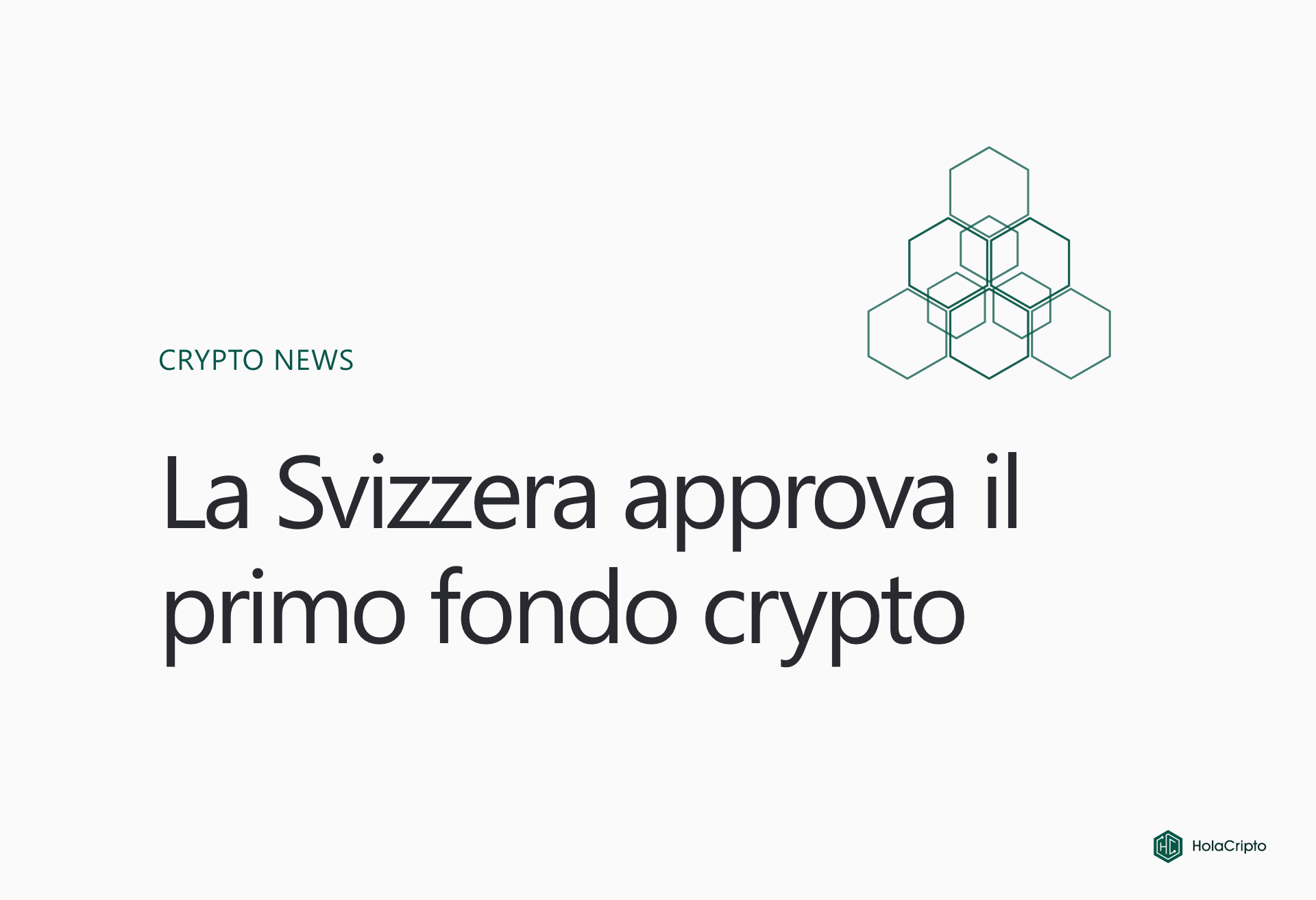 La Svizzera approva il primo fondo crypto