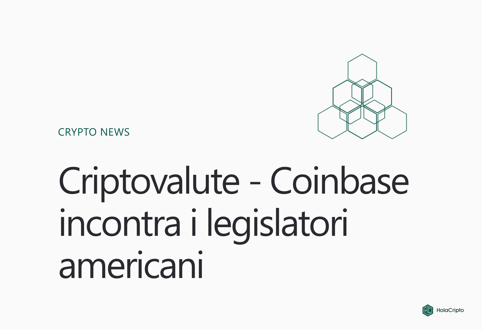 Criptovalute – Coinbase incontra i legislatori americani