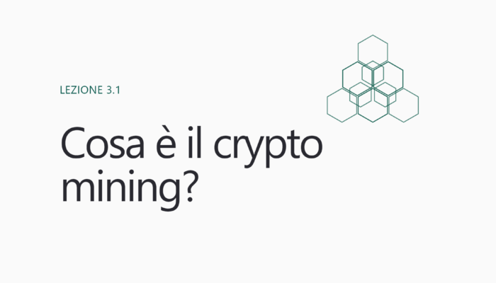Cosa è il crypto mining?