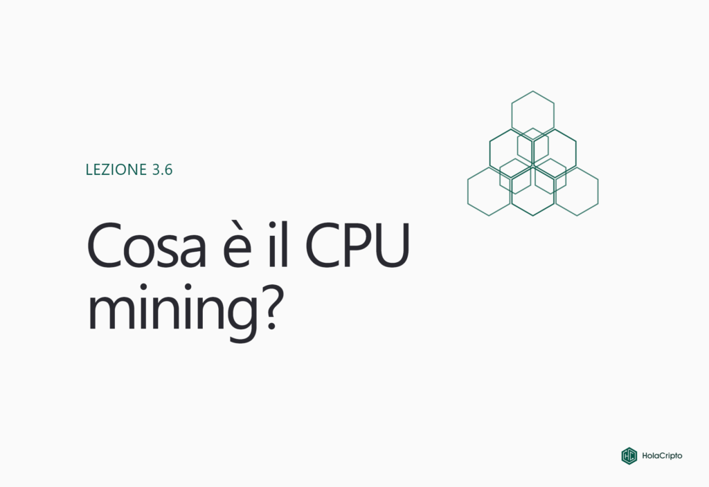 Cos’è il CPU mining